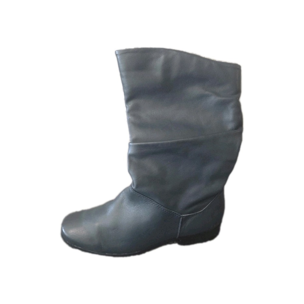 SAS Women's‎ Leather Mid Calf Boots Navy Size 7.5 W Wide Low Heel - Picture 4 of 10